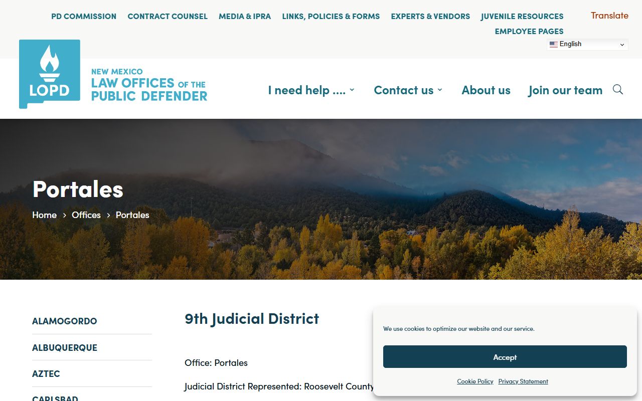Roosevelt County criminal court records Portales public defender office