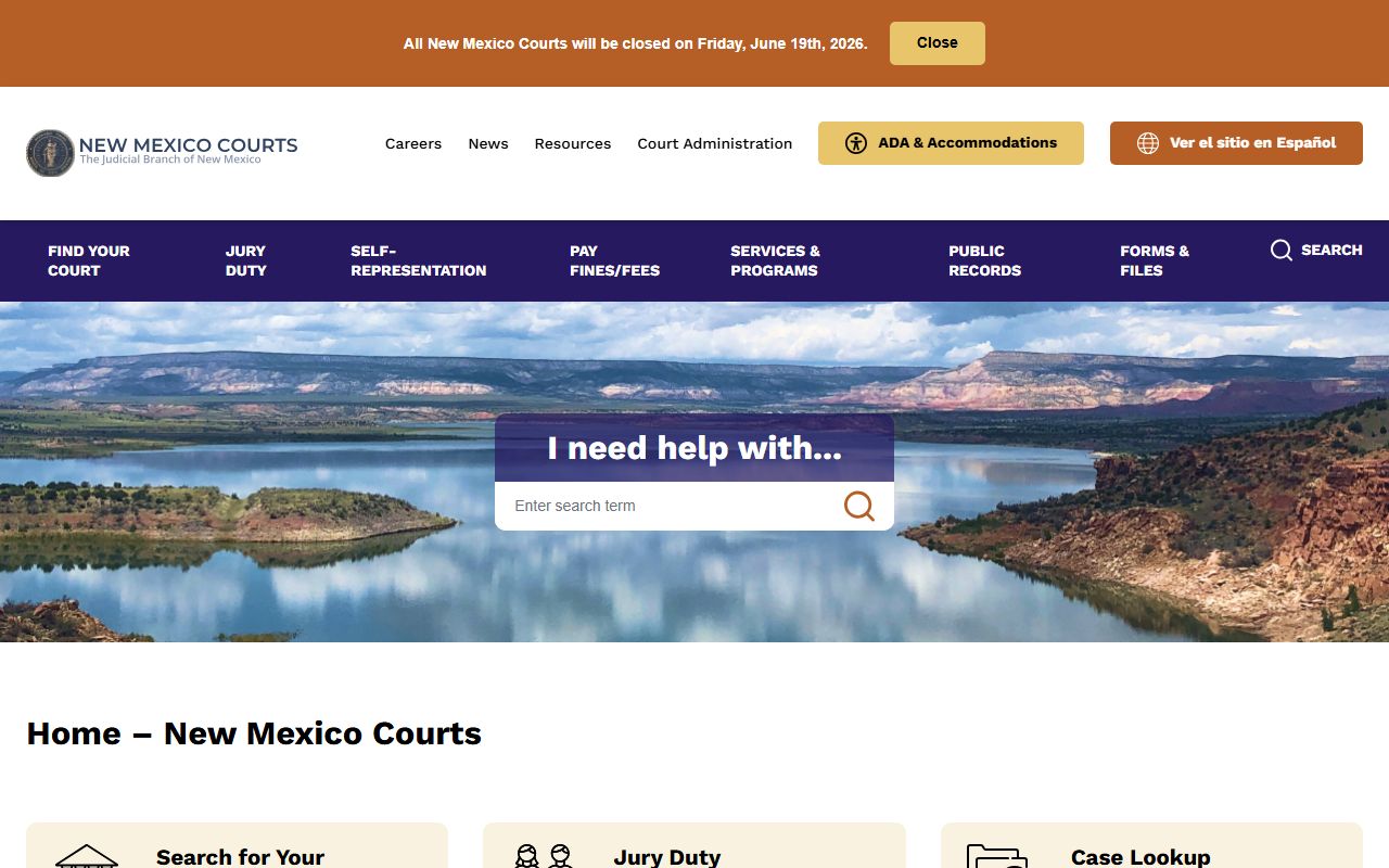 Roosevelt County court records New Mexico Courts homepage